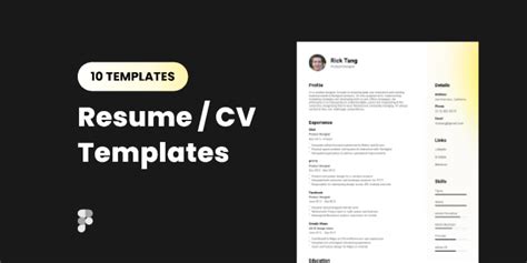 Resume CV Templates Community Figma