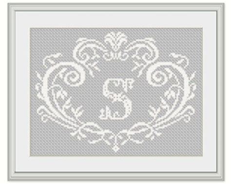 Cross Stitch Pattern Monogram Customisable Cross Stitch Pattern