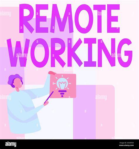 Conceptual Caption Remote Working Business Concept Style That Allows