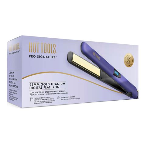 Преса за коса Hot Tools Gold Titanium LCD дисплей ширина на плочи мм Pro Signature