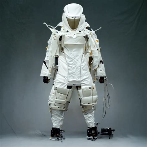 White Spacesuit With Mechanical Exoskeleton With Two Midjourney Openart