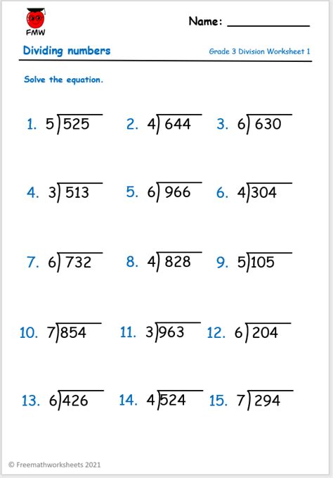 10 3rd Grade Math Worksheets Division Worksheets Decoomo