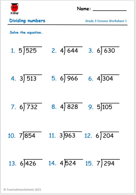 Grade 3 Division Worksheets Free Worksheets Printables