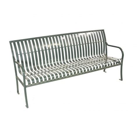 BENCH / SLATTED / GREEN METAL / 72″ | Air Designs