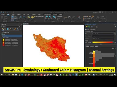 ArcGIS Pro Symbology Graduated Colors Histogram Manual Settings