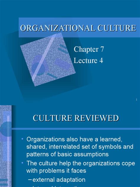 Pdf Chapter Lecture Organizational Culture Dokumen Tips