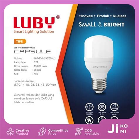 Jual LAMPU LED LUBY CAPSULE Cahaya Putih 5W 10W 14W 18W 28W Hemat