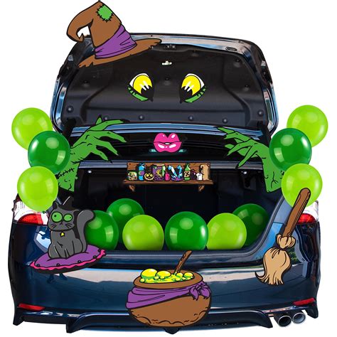 JOYIN Halloween Witch Trunk Or Treat Car Decorations Kit For SUV Witch