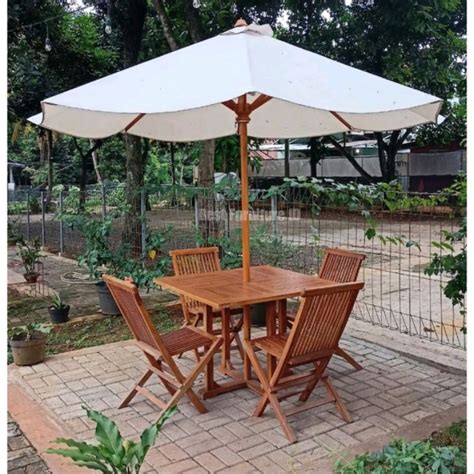 Jual Meja Kotak Payung Taman Cafe Resto Hotel Villa Outdoor Shopee