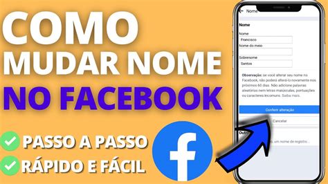 R Pido E F Cil Como Mudar O Nome Do Facebook Como Alterar O Nome Do