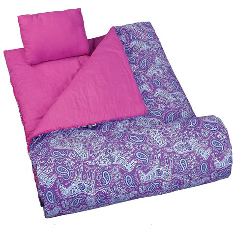 Wildkin Kids' Watercolor Ponies Sleeping Bag, Purple - Walmart.com