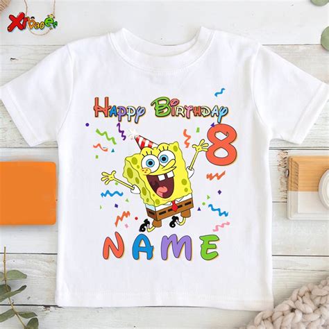 Bob Esponja Squarepants Ni A Cumplea Os Camiseta Ni Os Camisas Ropa De