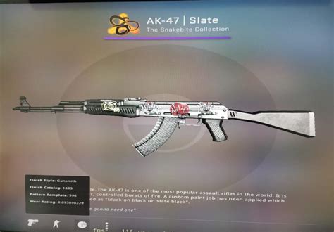 Ak47 Slate MW Csgo Skins Knife Video Gaming Gaming Accessories In