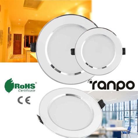 Ranpo Dimmable Led Panel Downlight Recessed Ceiling Light Round W W