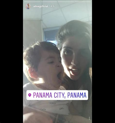 Vídeo Ex BBB Aline Gotschalg está curtindo viagem o filho Lucca