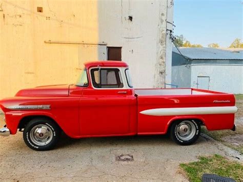 1959 Chevy Apache 3100 Short Bed Fleetside Big Back Window Frame Off