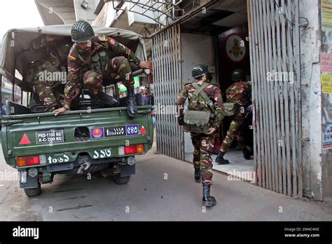 Dhaka Wari Bangladesh 3 Gennaio 2024 I Membri Dell Esercito Del