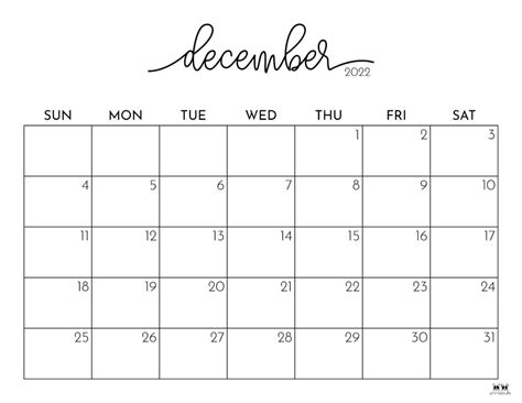 December 2022 Calendar Printable Ambassade Mauritanie