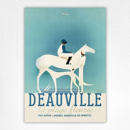 Deauville Poster La Plage Fleurie Poster Commarmond