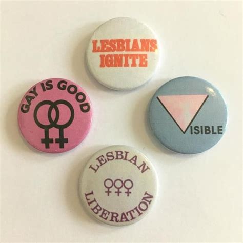 Show Off Your Lesbian Pride With This Set Of 4 Badges Remakes Of