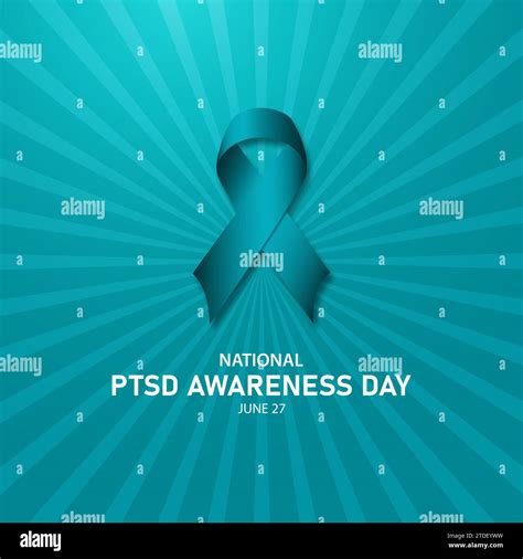 National Ptsd Awareness Day June Background Vector Illustration