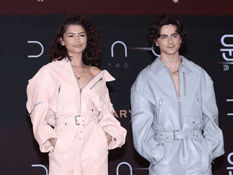 Zendaya And Timothée Chalamet Wore Matching Leather Jumpsuits