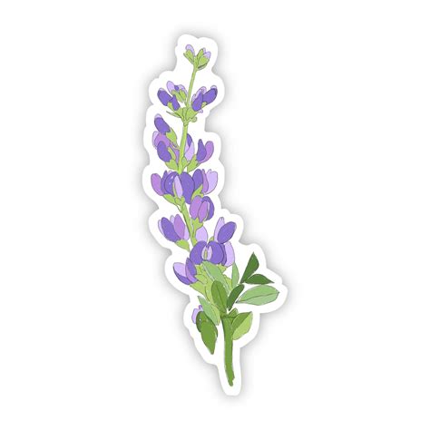 Purple Flower Sticker Aesthetic Stickers Purple Flowers Floral Stickers