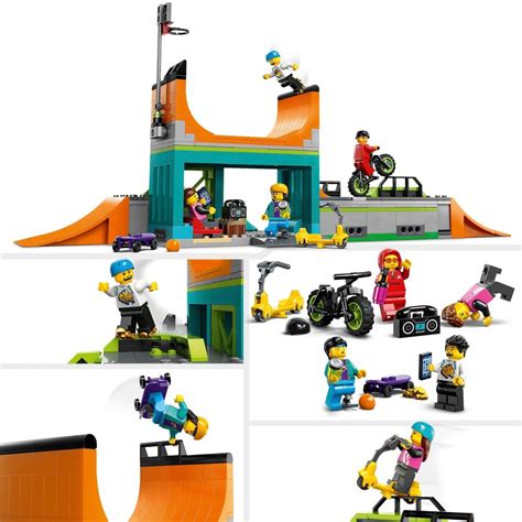 LEGO City 60364 Street Skate Park Set Skateboard Stunts Toy | Smyths Toys UK