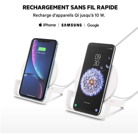 Chargeur À Induction Boostcharge Stand 10 W Chargeur Sans Fil Rapide