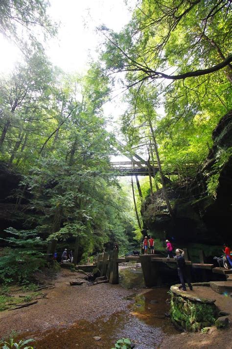 View Of Ash Cave In Summer Hocking Hills State Park Ohio Stock Photo