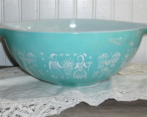 Vintage Pyrex Amish Butterprint 4 Quart Mixing Bowl Etsy