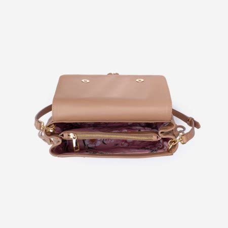 Bolsa Loa Nude em couro legítimo Aurora Bee Acessórios Femininos