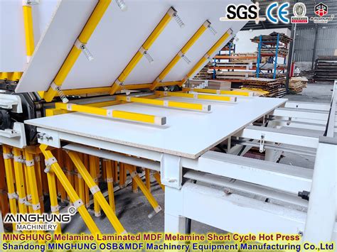 Mdf Hdf Chipboard Making Line Supplier Hydraulic Short Cycle Mdf Hot Press For Melamine