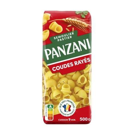 PANZANI COUDES RAYES Paquet de 500g ou 1kg Pâtes Riz et Féculents