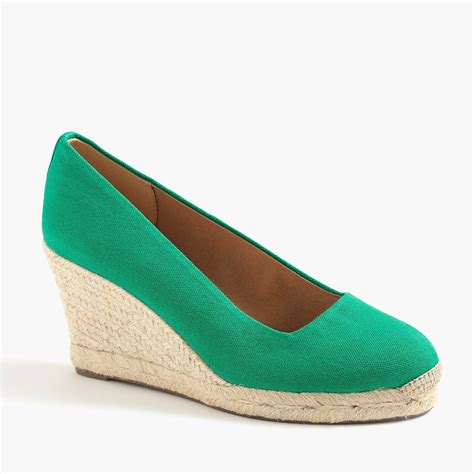 J Crew Factory New Canvas Espadrille Wedges Espadrilles Wedges