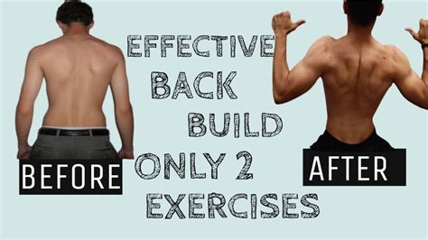 Only 2 Exercises To Build Back Effective Back Workout Youtube