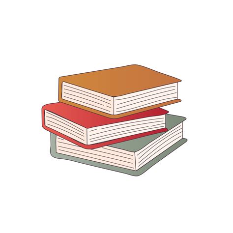 Stack Of Books Vector Doodle Illustration Pile Of Books For School