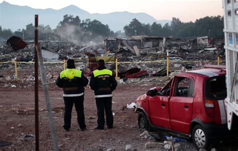 Search Teams Comb Rubble Of Mexico Fireworks Market Where Explosion