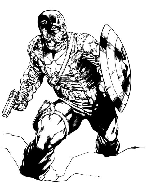 156 dessins de coloriage captain america à imprimer sur LaGuerche