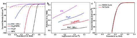 Lsv Curves A And Corresponding Tafel Plots B Of Co2p Npg Download Scientific Diagram