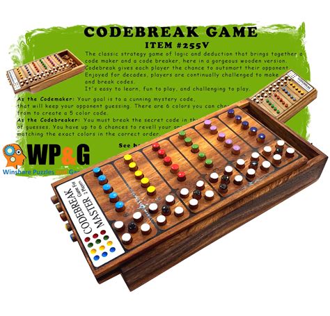 Codebreak Master - Mastermind Wooden Brain Teaser Game-255V