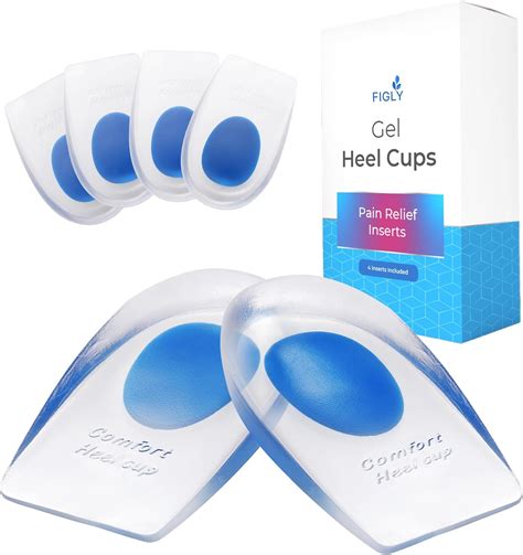 Amazon Figly Heel Cushions For Heel Pain Relief 4 Pack Gel