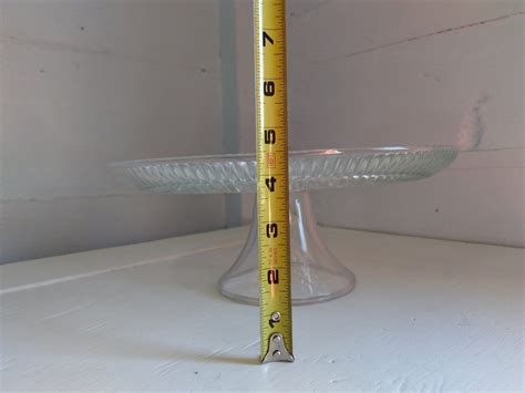 80s Heavy Glass Cake Stand With Dome Lid Dual Punch Bowl Set Upside