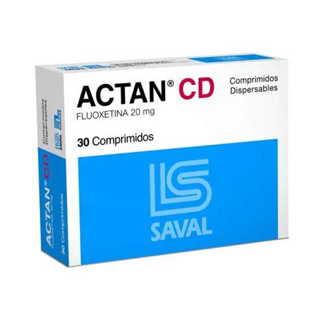 Actan Cd Fluoxetina Mg Comprimidos Ecofarmacias