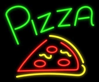 Pizza With Slice Neon Sign Made In USA Amazon