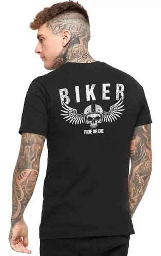 Camiseta Skull Ride Biker Camisa Motociclista Harley Triumph