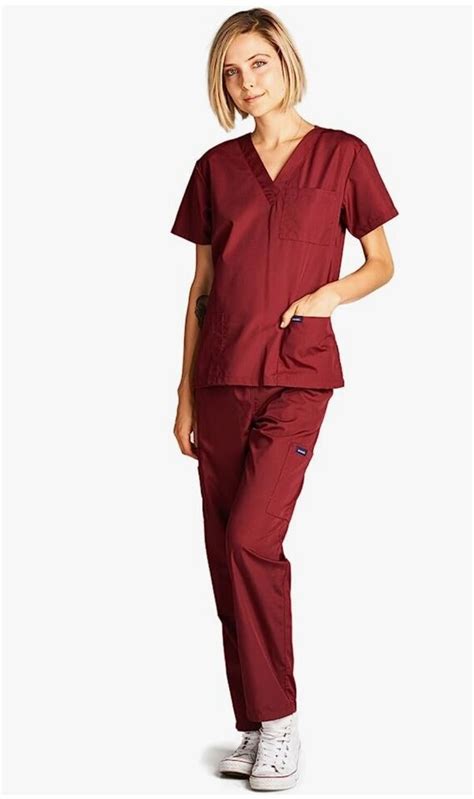 Dagacci Scrubs Medical Uniform Women And Man Unisex Scrubs Set Top And