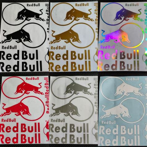 Jual Stiker Helm Redbull Red Bull Banteng Kualitas Terbaik Shopee