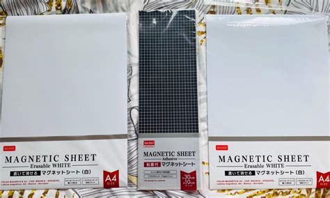 Daiso Magnetic Sheets And Tacks Furniture And Home Living Home