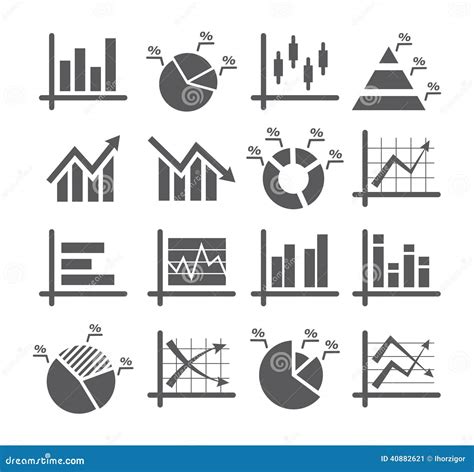 Diagram And Graphs Icons Stock Vector Illustration Of Design 40882621